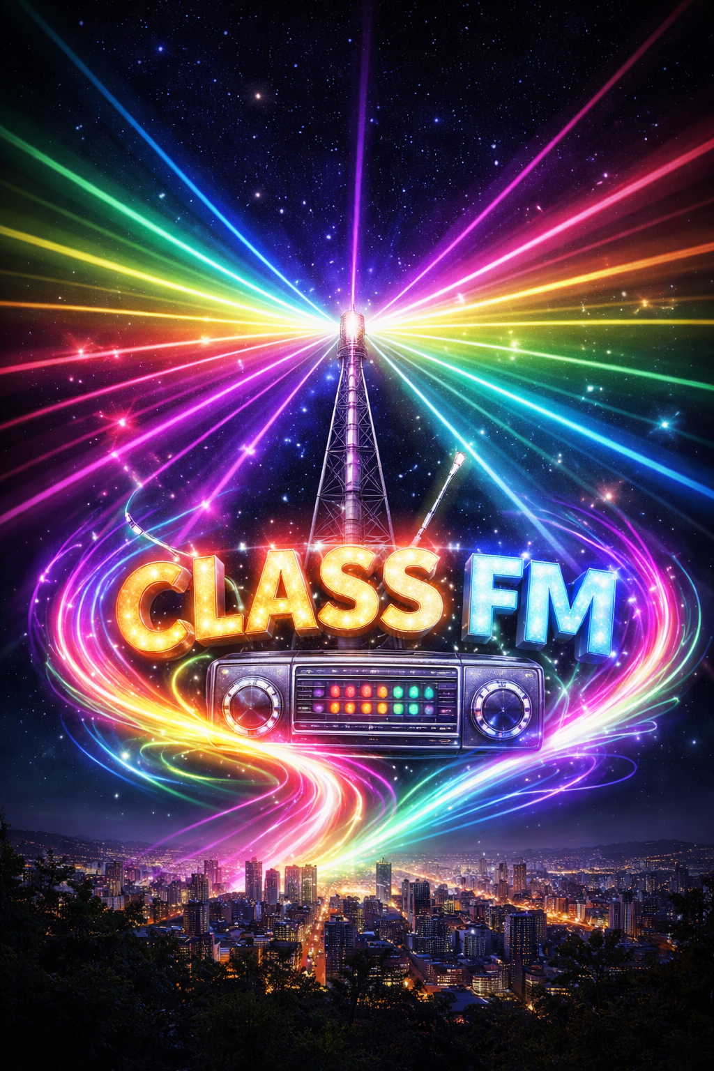 Logotipo de la emisora de radio Class FM, ¡una radio con mucha clase!